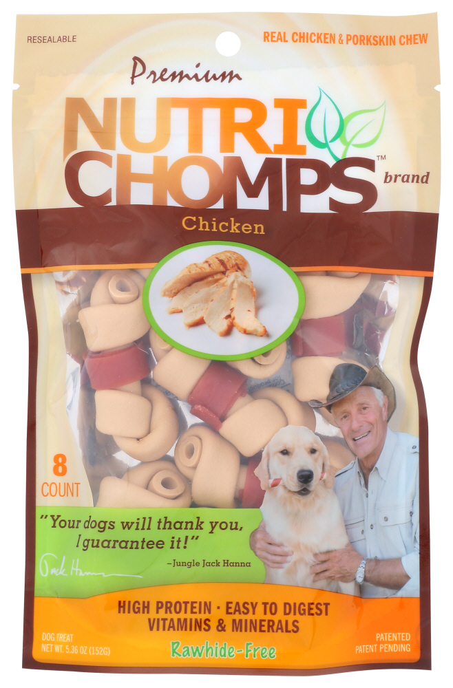 NUTRI CHOMPS: Knot Mini Chckn Wrap, 8 ea