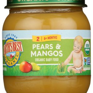 EARTH'S BEST: Organic Baby Food Stage 2 Pears and Mangos, 4 oz