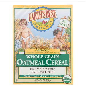 Earth's Best Organic Whole Grain Oatmeal Cereal, 8 oz
