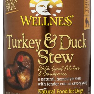WELLNESS: Turkey & Duck Stew with Sweet Potatoes Dog Food, 12.5 oz