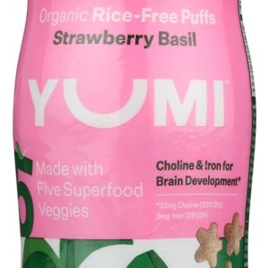 YUMI: Puffs Strwbrry Basil, 1.5 oz