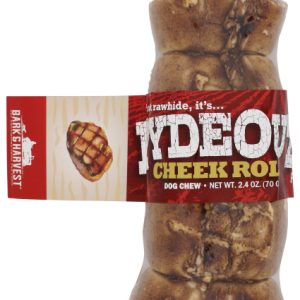 BARK AND HARVEST: Cheek Rolls Beef Flavor, 6 in