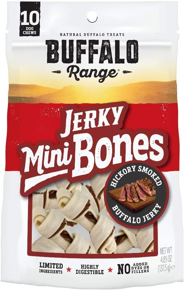 BUFFALO RANGE: Jerky Mini Bone Smkd 10Pc, 4.85 oz