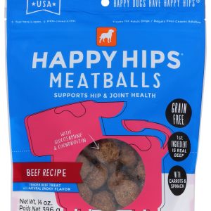 HAPPY HIPS: Beef Meatballs Dog Treat, 14 oz
