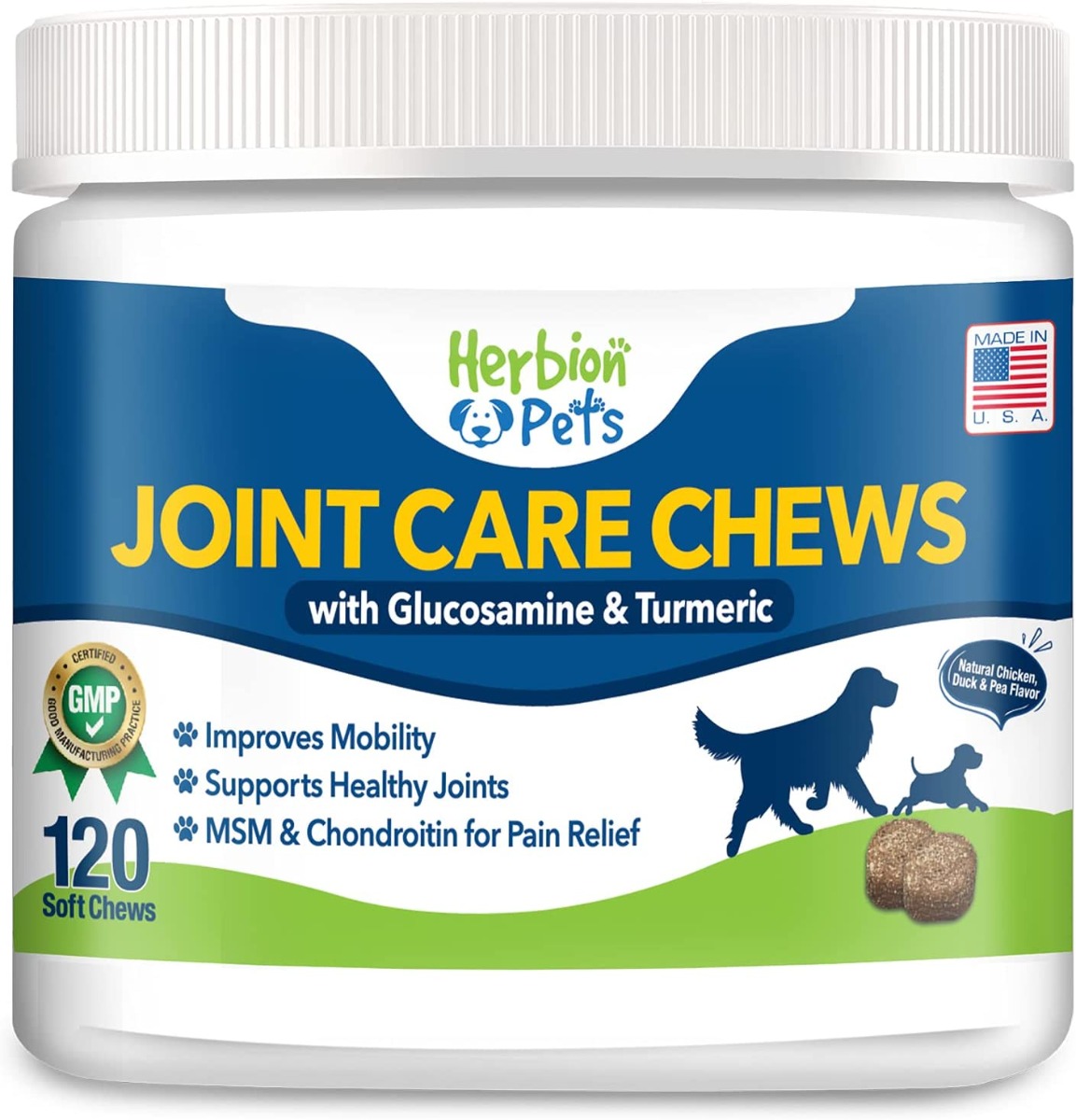 HERBION NATURALS: Tablet Pet Joint Care Chw, 120 tb