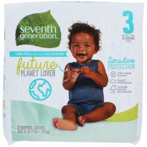 SEVENTH GENERATION: Diaper Small Stg 3, 27 pc