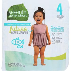 SEVENTH GENERATION: Diaper Small Stg 4, 25 pc