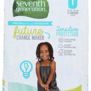 SEVENTH GENERATION: Diaper Small Stg 6, 17 pc