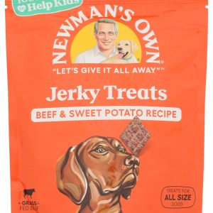 NEWMANS OWN: Dog Treat Beef Jerky Beef Sweet Potato, 5 oz
