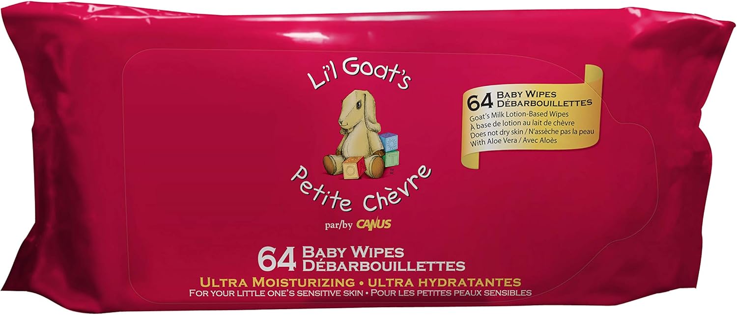 CANUS: Moisturizing Baby Wipes with Fresh Goat's Milk, 64 pc