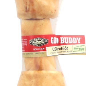 Castor & Pollux Rawhide Bone Dog Chew Chicken Flavor 8-9 Inches, 1 ea