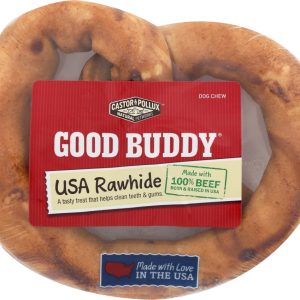 CASTOR & POLLUX: Rawhide Pretzel Chicken Flavor Dog Chew 6 Inches, 1 ea