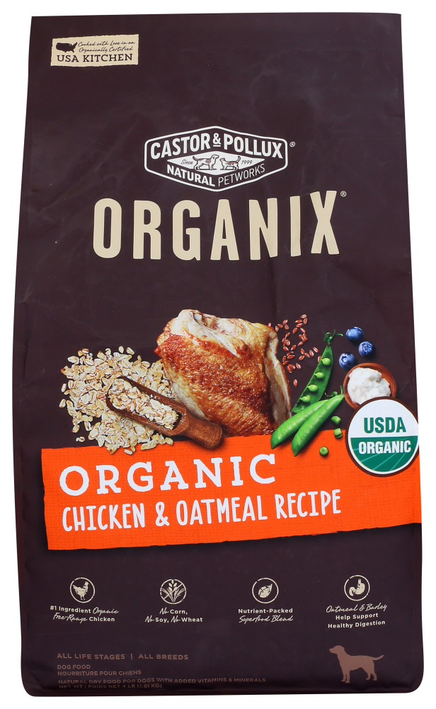 CASTOR & POLLUX: Organix Organic Chicken & Oatmeal Recipe, 4 lb