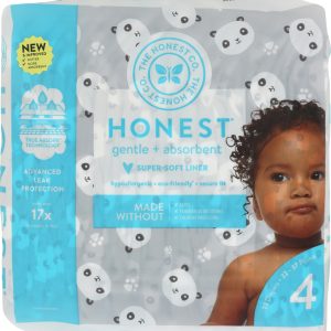 THE HONEST COMPANY: Pandas Diapers Size 4, 23 pk