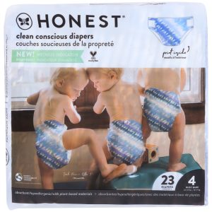 THE HONEST COMPANY: Clean Conscious Diapers Tie Dye For Size 4, 23 ea