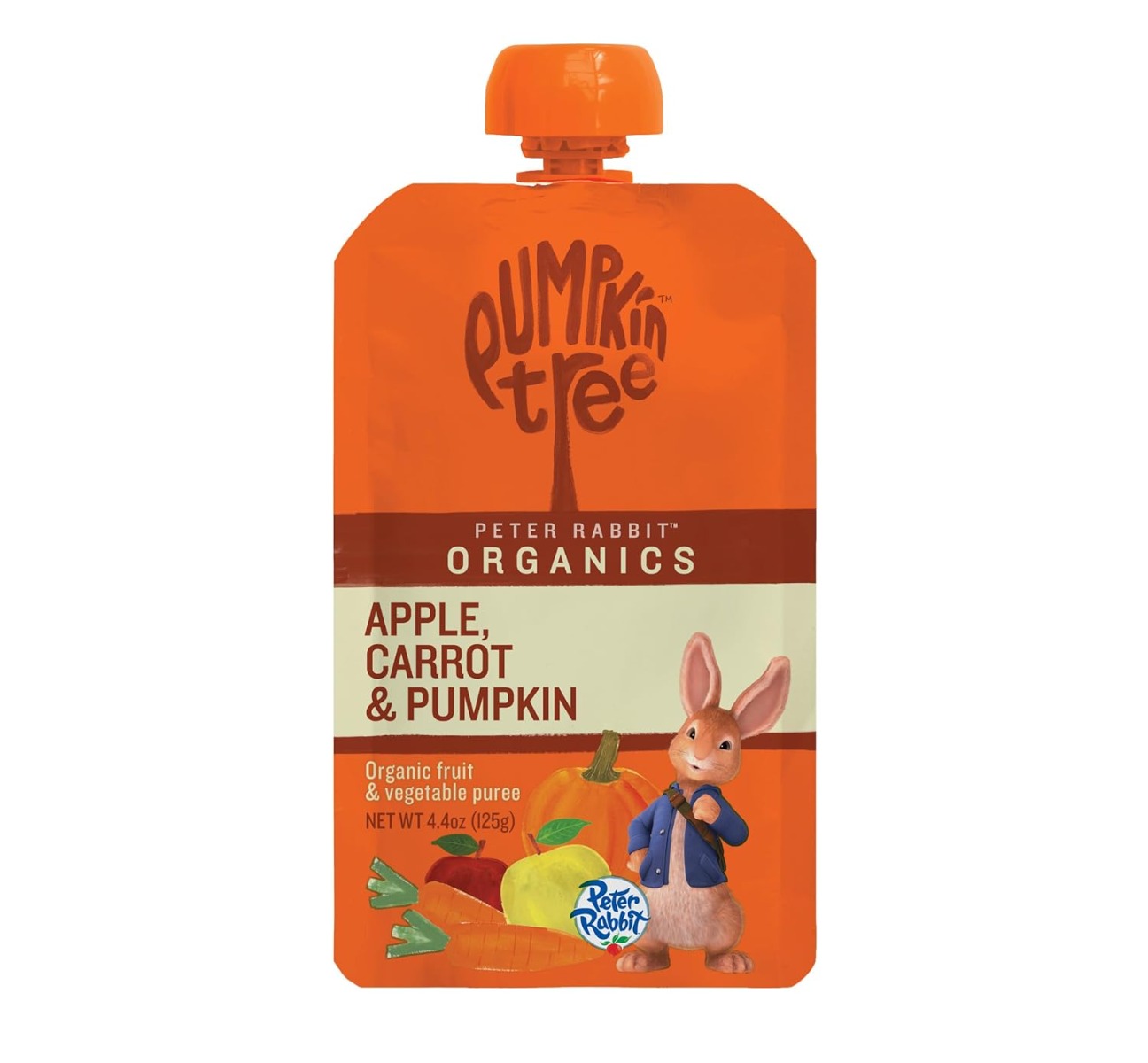PETER RABBIT: Apple, Carrot & Pumpkin Pouch, 4.4 oz