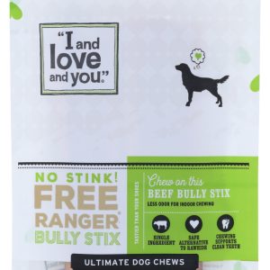 I&LOVE&YOU: No Stink Free Ranger Beef Bully Stix Dog Chews, 2.5 oz