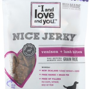 I&LOVE&YOU: Dog Treat Jrky Venison Bite, 4 oz