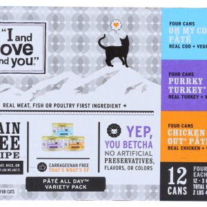 I&LOVE&YOU: Canned Cat Food Variety Pack, 36 oz