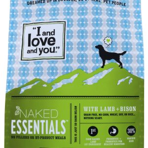 I&LOVE&YOU: Naked Essentials Kibble Lamb & Bison Dog Food, 4 lb