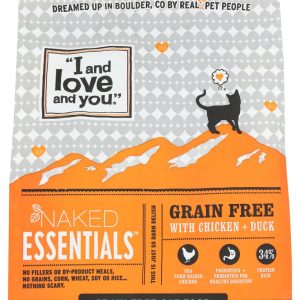 I&LOVE&YOU: Naked Essentials Kibble Chicken & Duck Cat Food, 3.4 lb