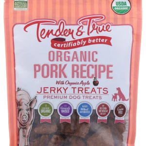TENDER AND TRUE: Dog Treat Pork Jerky Org, 4 OZ