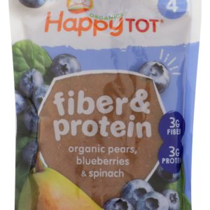 HAPPY TOT: Fiber & Protein Pears, Blueberries & Spinach, 4 oz