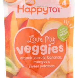 HAPPY TOT: Veggies Carrot Banana Mango Sweet Potato Organic, 4.22 oz