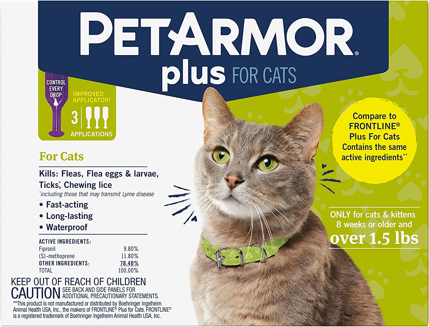 PETARMOR: Drops Petarmor Plus Cat, 3 do