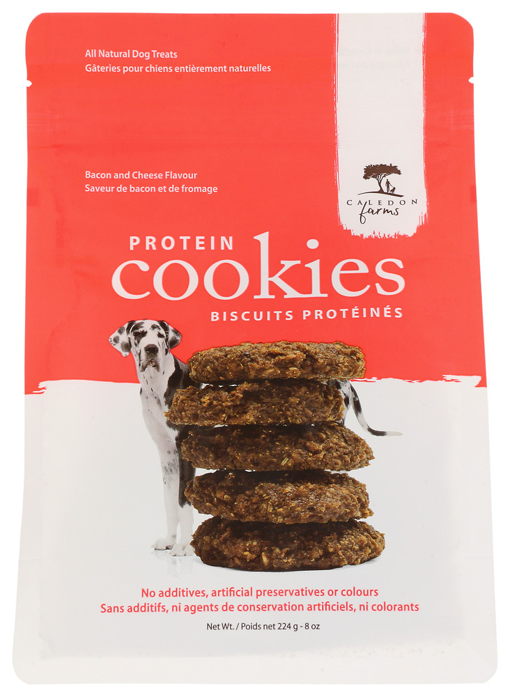 CALEDON FARMS: Treat Dog Ckie Bacon Chs, 8 OZ
