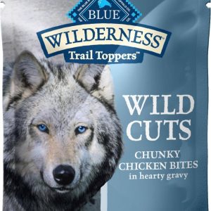 BLUE BUFFALO: Wilderness Wild Cuts Trail Toppers Adult Dog Food Chunky Chicken Bites in Hearty Gravy, 3 oz