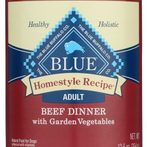 BLUE BUFFALO: Homestyle Recipe Adult Dog Food Beef Dinner with Garden Vegetables, 12.5 oz