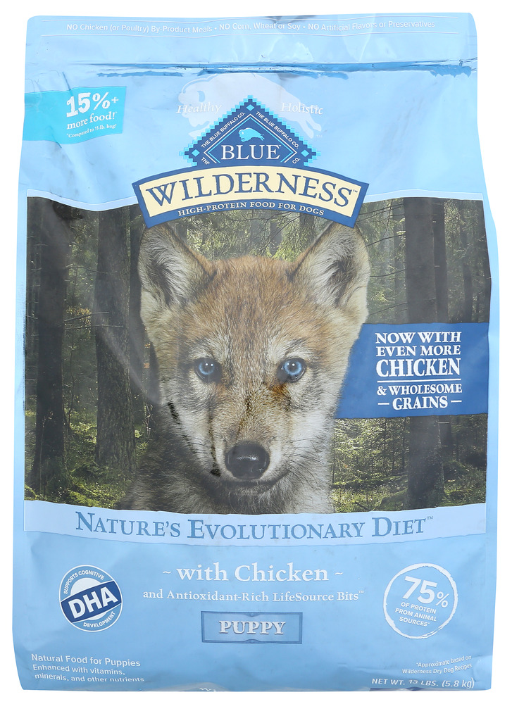 BLUE BUFFALO: Dog Food Pppy Chc Wldrns, 13 LB