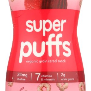 PLUM ORGANICS: Super Puffs Organic Veggie Fruit & Grain  Strawberry & Beet, 1.5 oz