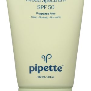 PIPETTE: Mineral Sunscreen Broad Spectrum Spf50, 4 fo