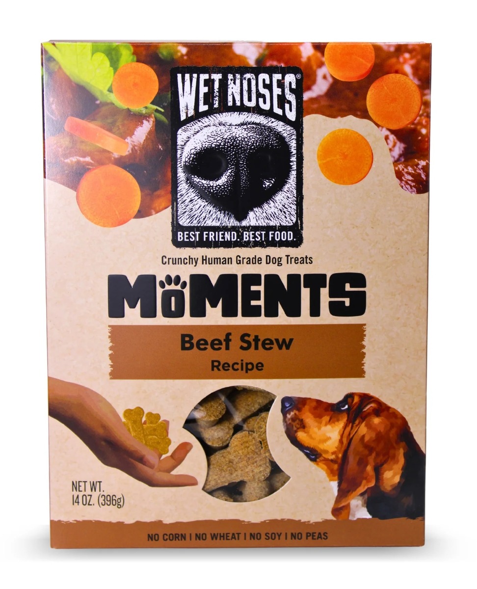 WET NOSES: Moments Beef Stew Bone Dog Treats, 14 oz
