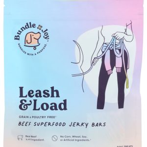 BUNDLE X JOY: Leash and Load Beef Jerky Superfood Bars, 5 oz