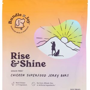 BUNDLE X JOY: Rise and Shine Chicken Jerky Superfood Bars, 5 oz