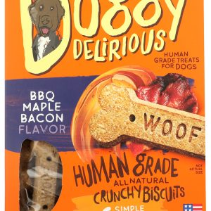 DOGGY DELIRIOUS: Bbq Maple Bacon Bones Dog Treats, 16 oz