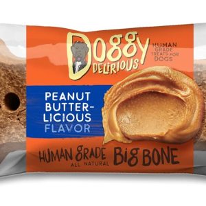 DOGGY DELIRIOUS: Dog Big Bone Peanut Butter, 2 oz