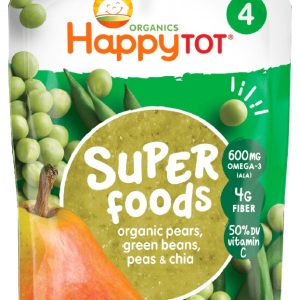 HAPPY TOT ORGANIC SUPERFOODS: Green Bean Pear and Pea, 4.22 oz