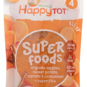 HAPPY TOT ORGANIC SUPERFOODS: Sweet Potato Apple Carrot & Cinnamon, 4.22 oz