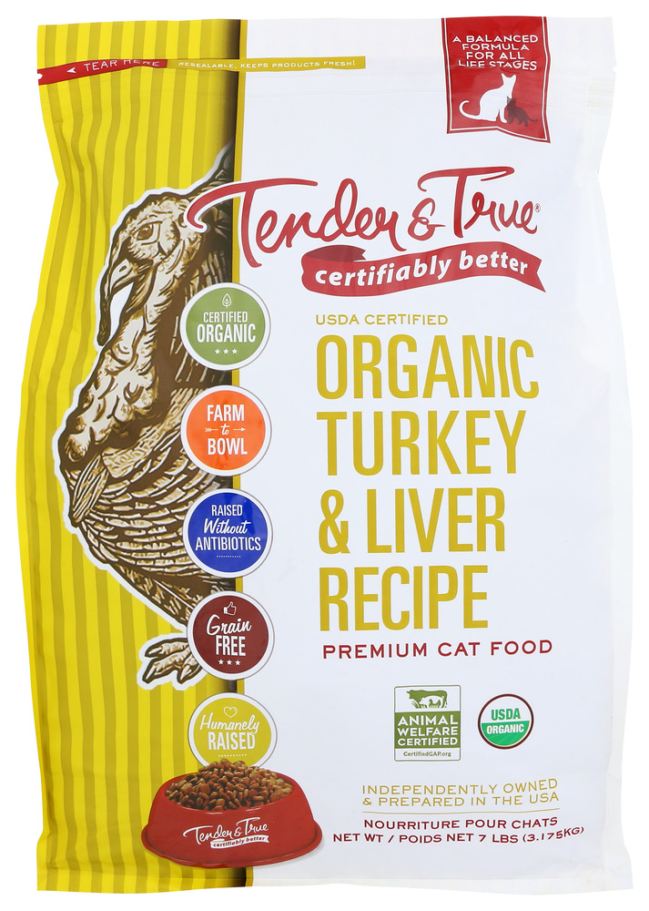 TENDER AND TRUE: Kibble Cat Trky Liver, 7 lb