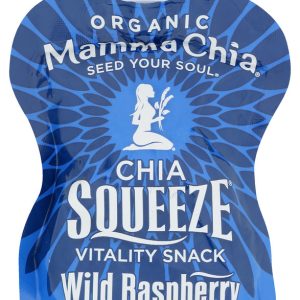 MAMMA CHIA: Squeeze Vitality Snack Wild Raspberry, 3.5 oz