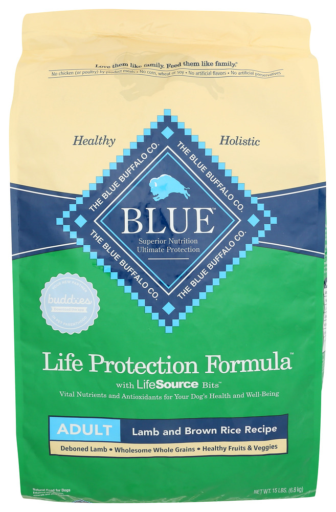 BLUE BUFFALO: Dog Adlt Lmb Brn Rice, 15 lb