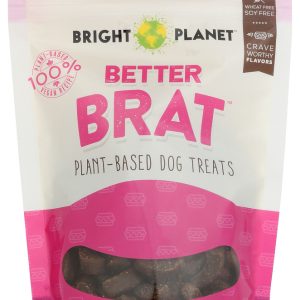 BRIGHT PLANET: Better Brat Plant Based Dog Treats, 6 oz