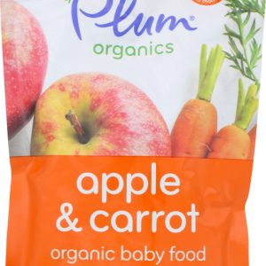 PLUM ORGANICS: Organic Baby Food Stage 2 Apple & Carrot, 4 oz