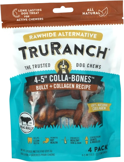 TRURANCH: Collagen Bones Dog Treat, 4 pk