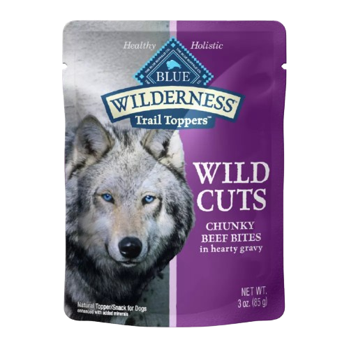 BLUE BUFFALO: Blue Wilderness Wild Cuts Trail Toppers Dog Food, 3 oz
