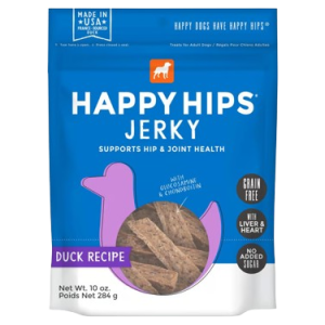 HAPPY HIPS: Duck Jerky Dog Treats, 10 oz